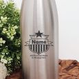 Coach Engraved Stainless Steel Drink Bottle - Silver