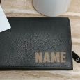 Personalised Black Leather Purse RFID - Aunt