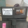 Personalised Black Leather Purse RFID - Graduation