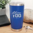 100th Insulated Travel Mug 600ml Dark Blue (M)