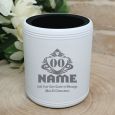 21st Birthday  Engraved White Can Cooler (M)