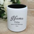 Bestman Engraved White Stubby Can Cooler