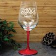 50th Birthday Engraved Personalised Wine Glass 450ml (F)