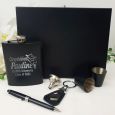 Graduation Engraved Black Flask  Set in  Gift Box