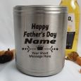 Fathers Day Engraved Silver Stubby Can Cooler