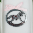 Baby Girl Crib Protection Rocking Horse Plaque