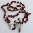 Christening Wooden Bead Rosary Beads Personalised Tin