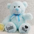 Personalised Grandma Teddy Bear Plush 30cm Light Blue