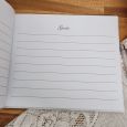 Engagement Personalised Guest Book White Silver Butterfly