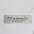 60th Birthday Personalised Guest Book White Silver Butterfly