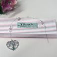 Pink Crystal Heart Suncatcher in 80th Birthday Box