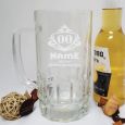 Engraved Personalised Glass Beer Stein (M)