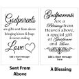 Godparent White Gallery Collage Frame Typography Print
