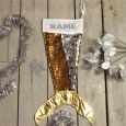 Mermaid Tail Sequin Christmas Stocking - Gold