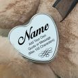 Baby Memorial Keepsake Bear with Heart Cream / Black 40cm