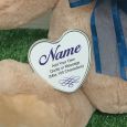 Pet memorial Keepsake Bear with Heart Cream / Blue 40cm