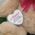 Birthday Keepsake Bear with heart Cream / Pink 40cm