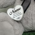 Pet Memorial Keepsake Bear with heart Grey / Black 40cm