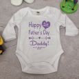 Personalised 1st Fathers Day Bodysuit -Heart