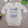 Personalised 1st Fathers Day Bodysuit -Star