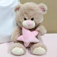 Pink Star Bear in Personalised Satin Gift Bag