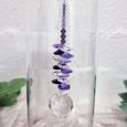 Get Well Candle Holder with Purple Suncatcher