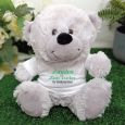 Newborn Personalised Teddy Bear Grey