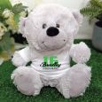 16th Teddy Bear Grey Personalised Plush