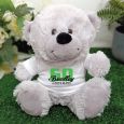 60th Teddy Bear Grey Personalised Plush