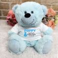 Personalised Pop Light Blue Teddy Bear