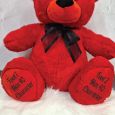 13th Birthday Bear 40cm Red with Black Ribbon