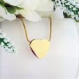 Gold Heart Memorial Urn Cremation Ash Necklace In Personalised Box