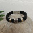 40th Birthday Braided Leather Bracelet Gift Boxed