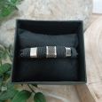 50th Birthday Braided Leather Bracelet Gift Boxed