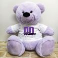 Birthday Personalised Bear with T-Shirt - Lavender 40cm