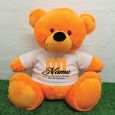 60th Birthday Personalised Bear with T-Shirt - Orange 40cm