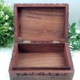 Carved Mandala Wood Trinket Box