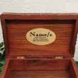 90th Birthday Carved Flower of Life Wood Trinket Box