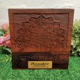 80th Birthday Carved Mandala Wood Trinket Box
