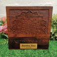 Personalised Carved Mandala Wood Trinket Box