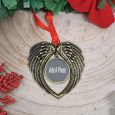 Baby Memorial Angel Christmas Photo Ornament Gold