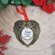 Baby Memorial Angel Christmas Photo Ornament Gold