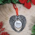 Baby Memorial Angel Christmas Photo Ornament Silver