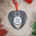 Baby Memorial Angel Christmas Photo Ornament Silver