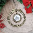 First Christmas Together Photo Ornament Gold Wreath