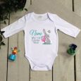 Personalised 1st Easter Bodysuit - Hunter Bunny Pink