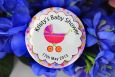 Personalised Baby Shower Party Badge Pink