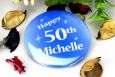 Personalised 50th Blue Star Badge 