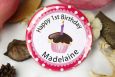 Personalised 1st Birthday Cupcake Badge