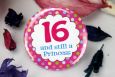 16th Birthday Princess Party Badge